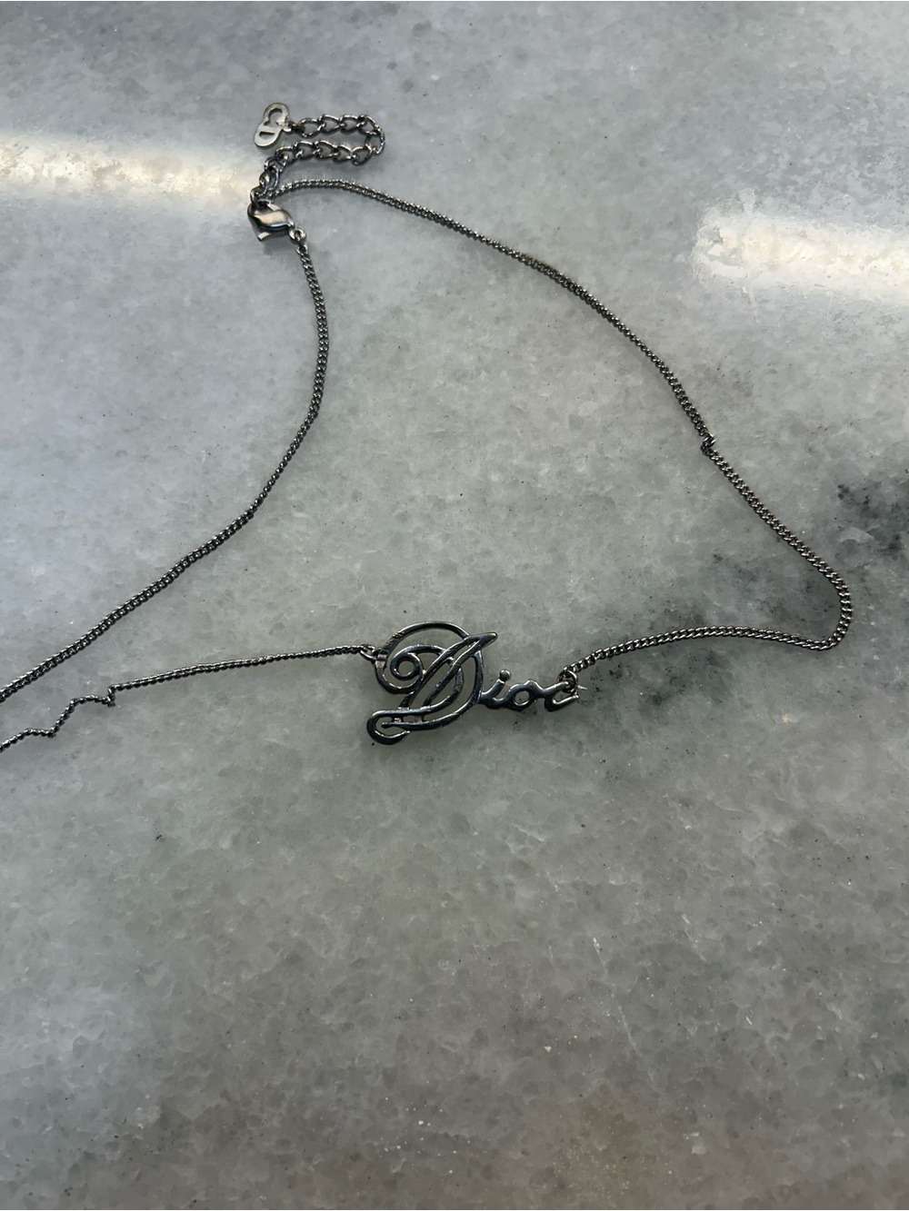 Dior Script Necklace in Sterling Silver - Picture 4 of 5